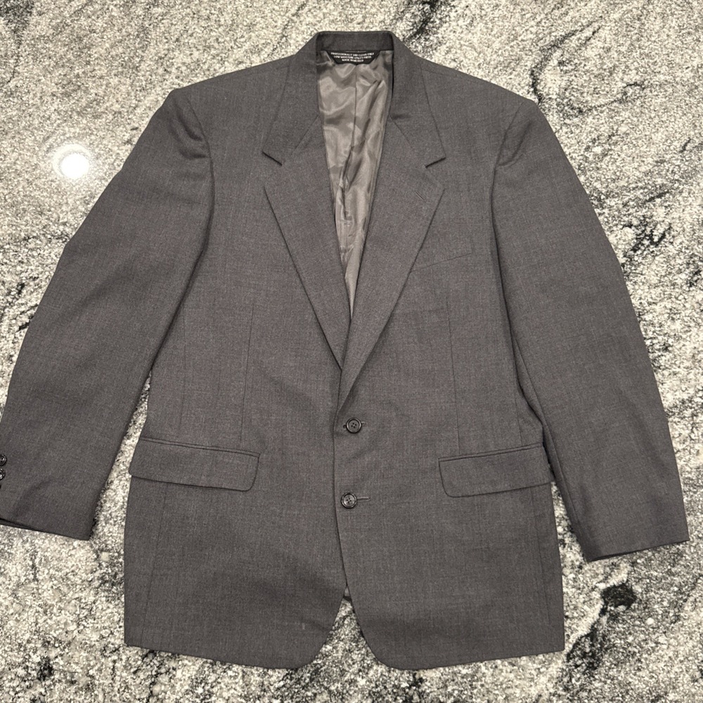 Nino Cerruti Rue Royale Mens 42R Gray 100% Wool Blazer Sport Coat Mexico #1012
